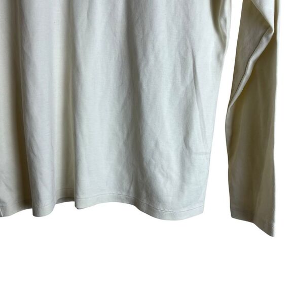 L.L. Bean ivory 100% supima cotton turtle neck shirt - Picture 5 of 5